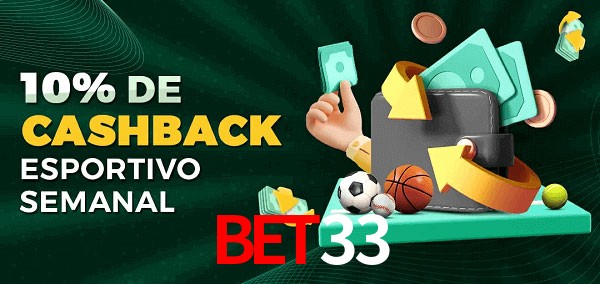 10% de bônus de cashback na bet33